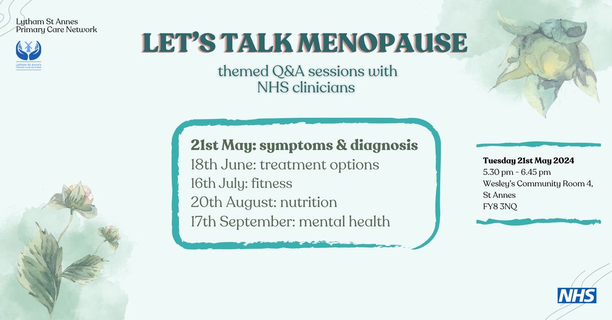 Let's Talk Menopause - symptoms & diagnosis