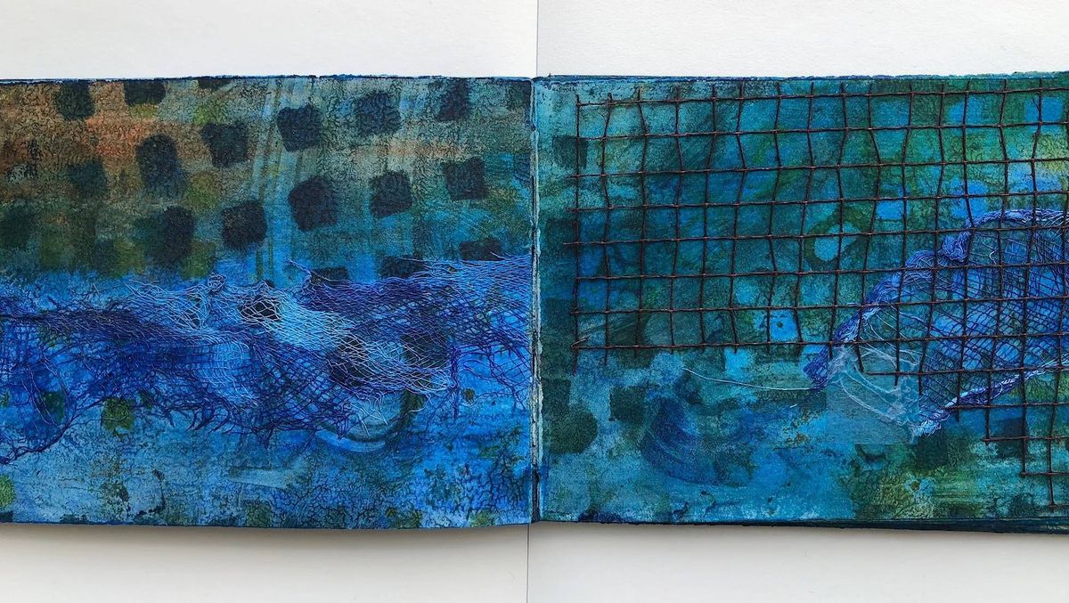 FFAA Workshop - Fabric-covered Multi-signature Book using Paste Patterning with Arlene Westen