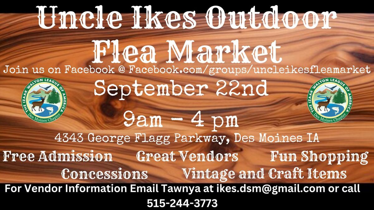 Uncle Ikes September 22nd Flea Market