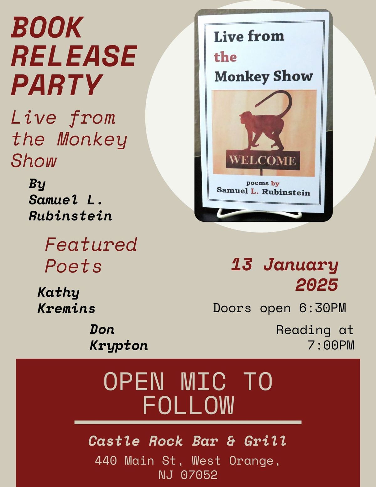 Live from the Monkey Show Book Release party