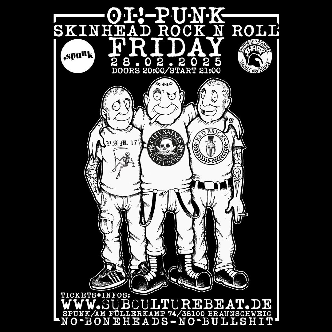 Oi!, Punk, Skinhead Rock n Roll Friday