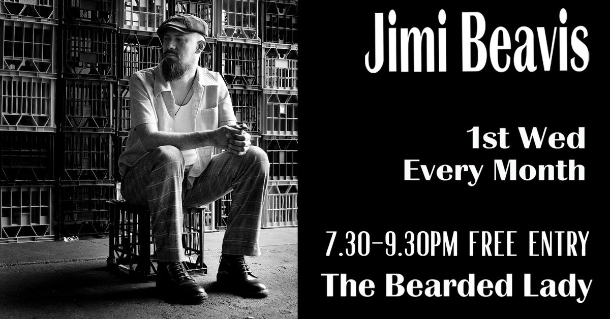 Jimi Beavis and he is playing blues @The Bearded Lady