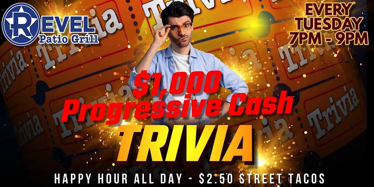 $1,000 Progressive Cash Pot Trivia Night with Shoji