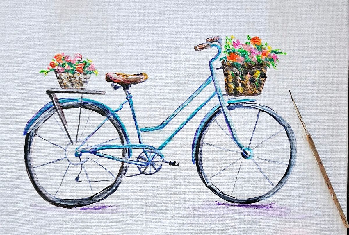 Paint and Sip Bicycle Bouquet 