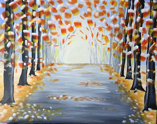 Candy Corn Trees-20x16 ($30)