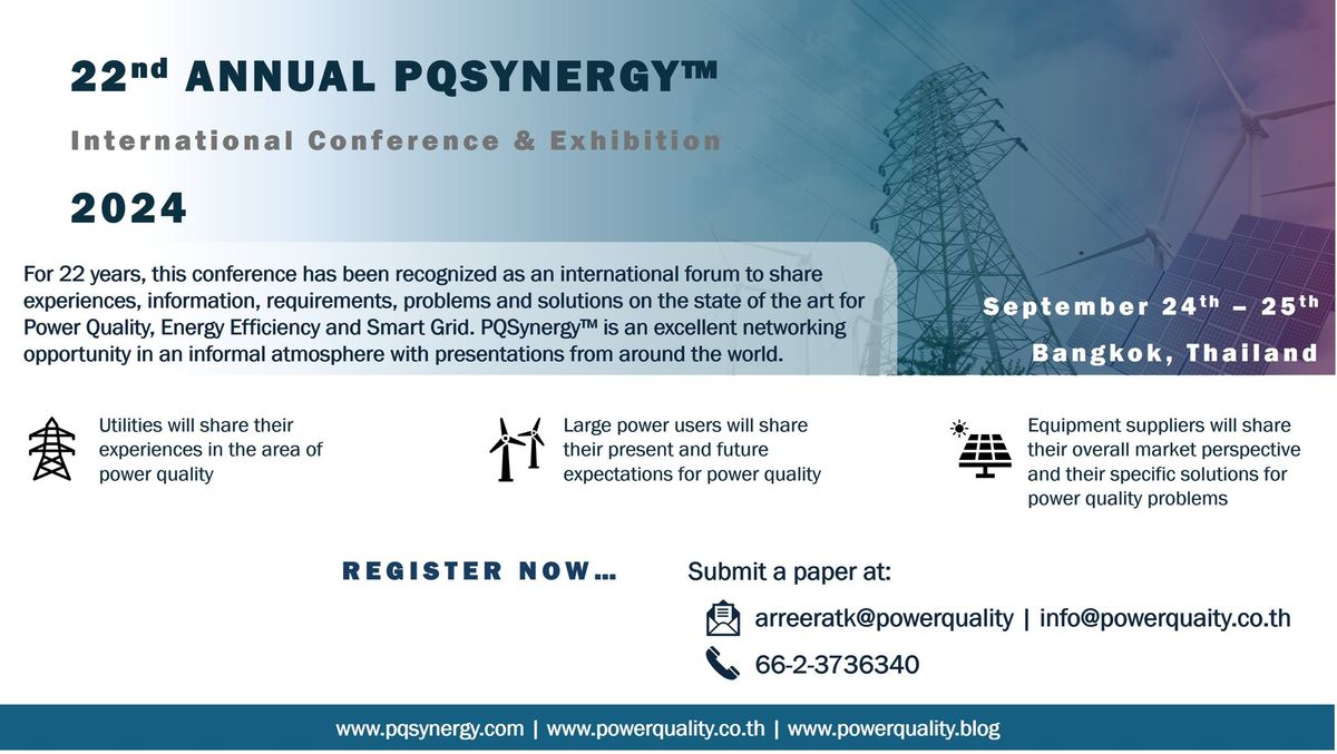 22nd Annual PQSynergy\u2122 International Conference & Exhibition 2024