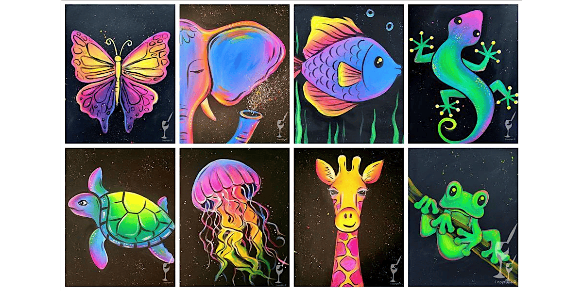 Cute Glowing Animal Art - Paint and Sip in Denver | Classpop!\u2122