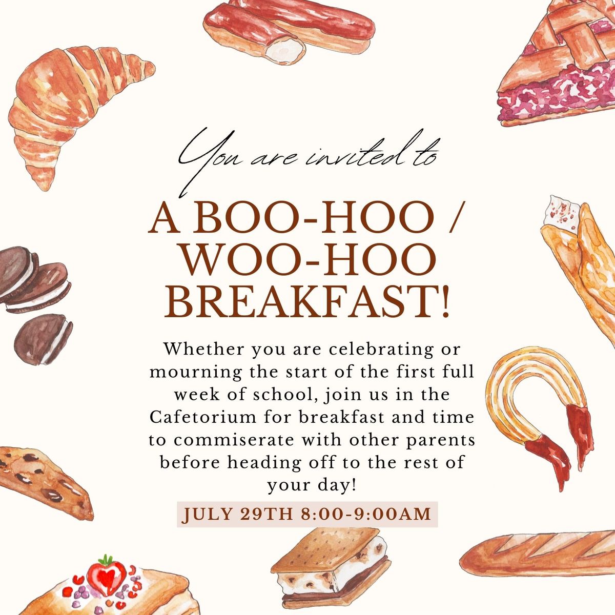 Boo-Hoo \/ Woo-Hoo Back to School Breakfast