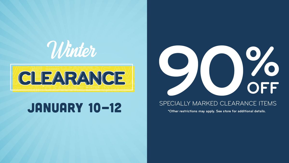 90% OFF Winter Clearance