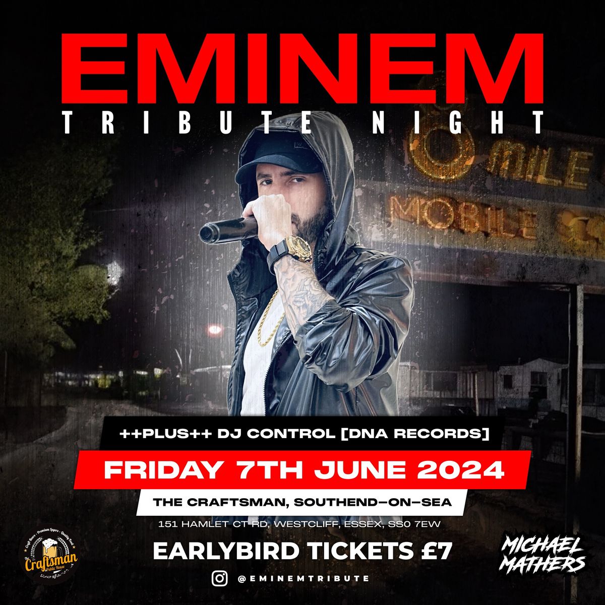 Eminem Tribute Night with Michael Mathers & DJ Control (DNA Records)