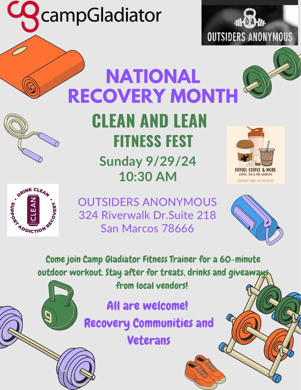 Outsiders Anonymous and Camp Gladiator Clean and Lean Fitness Fest