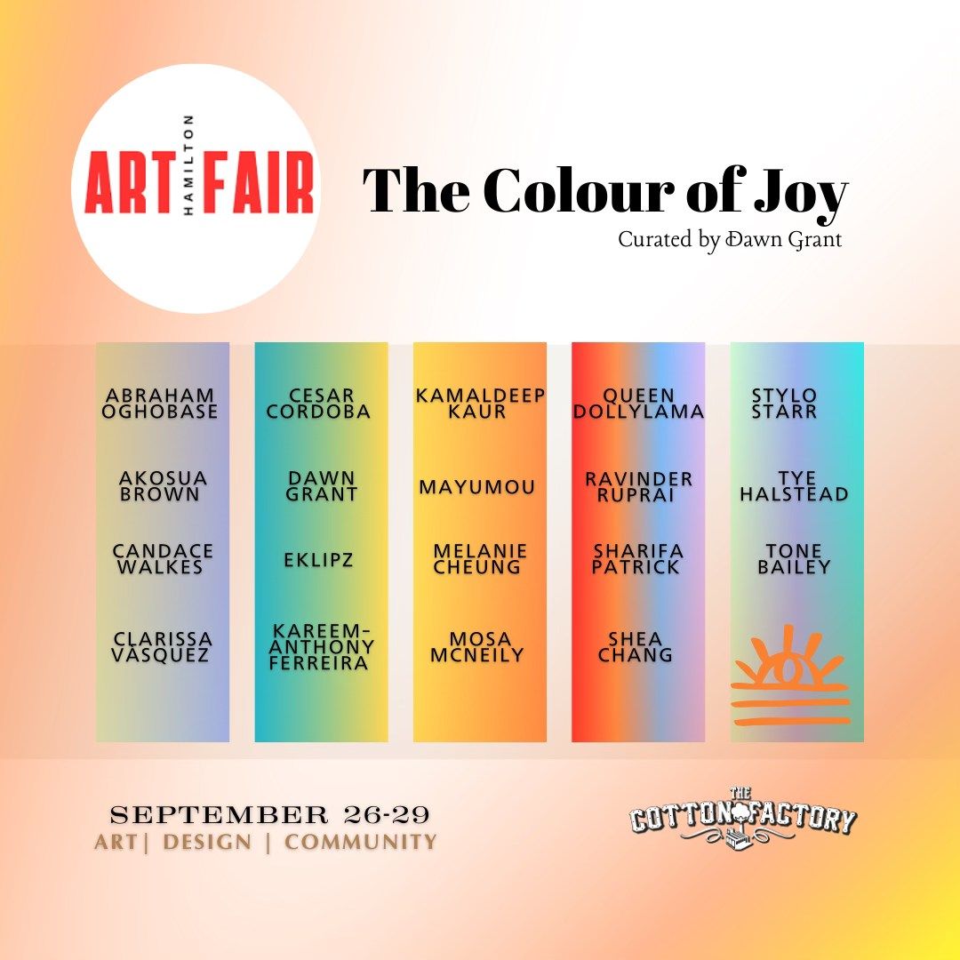 The Colour of JOY, curated by Dawn Grant at the Hamilton Art Fair