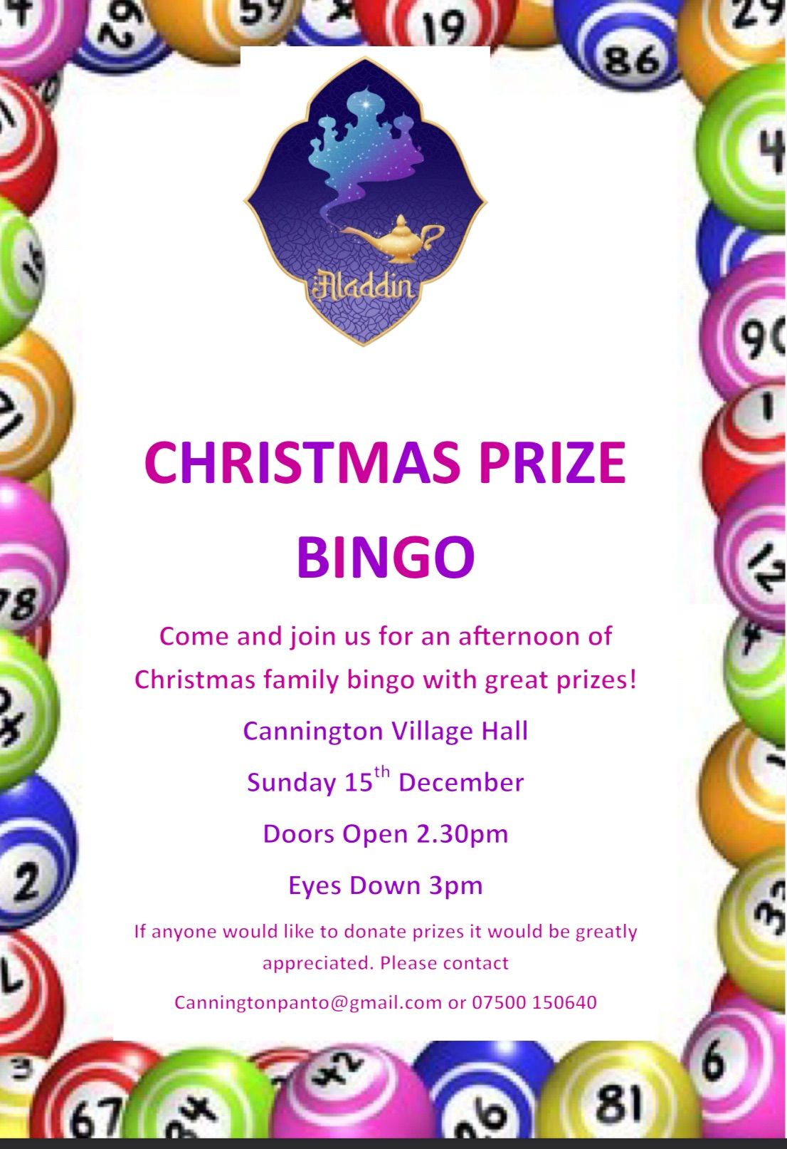 Christmas Prize Bingo