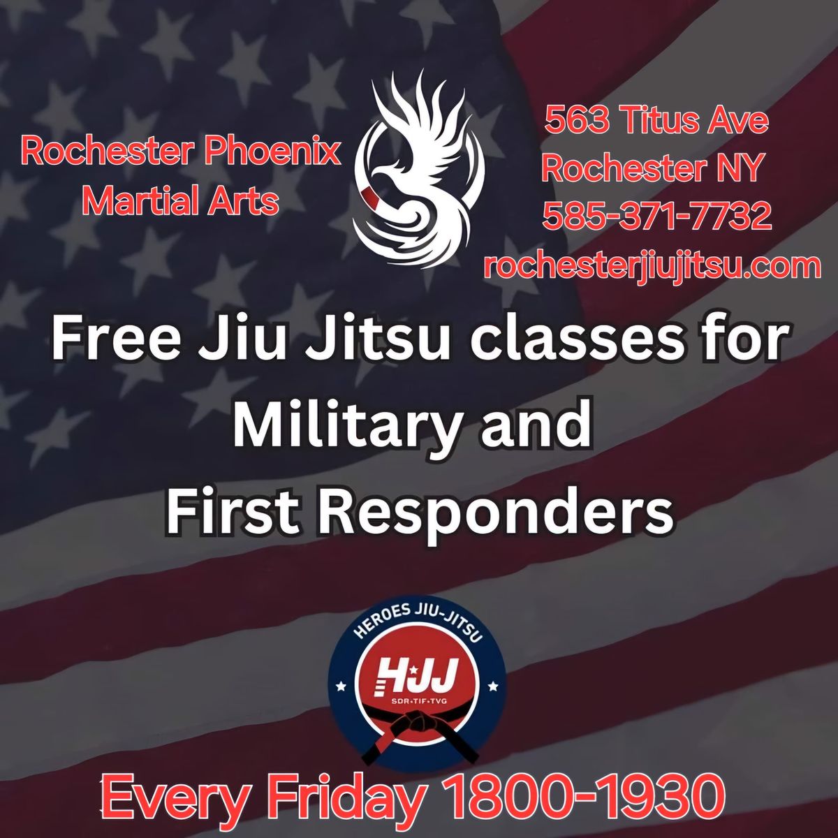 FREE Adult BJJ for Military and First Responders 