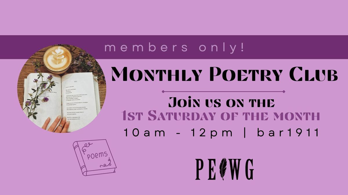 PEI Writers' Guild Monthly Poetry Club