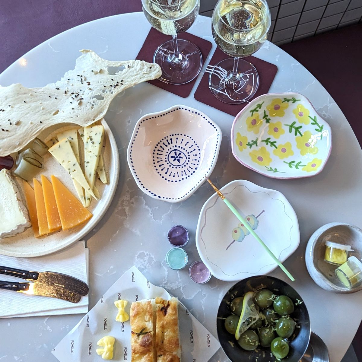 Pottery, Painting & Wine - Wavy Plates at Powell's