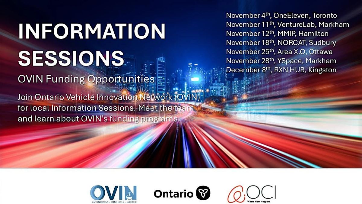 OVIN funding programs Information session, Kingston