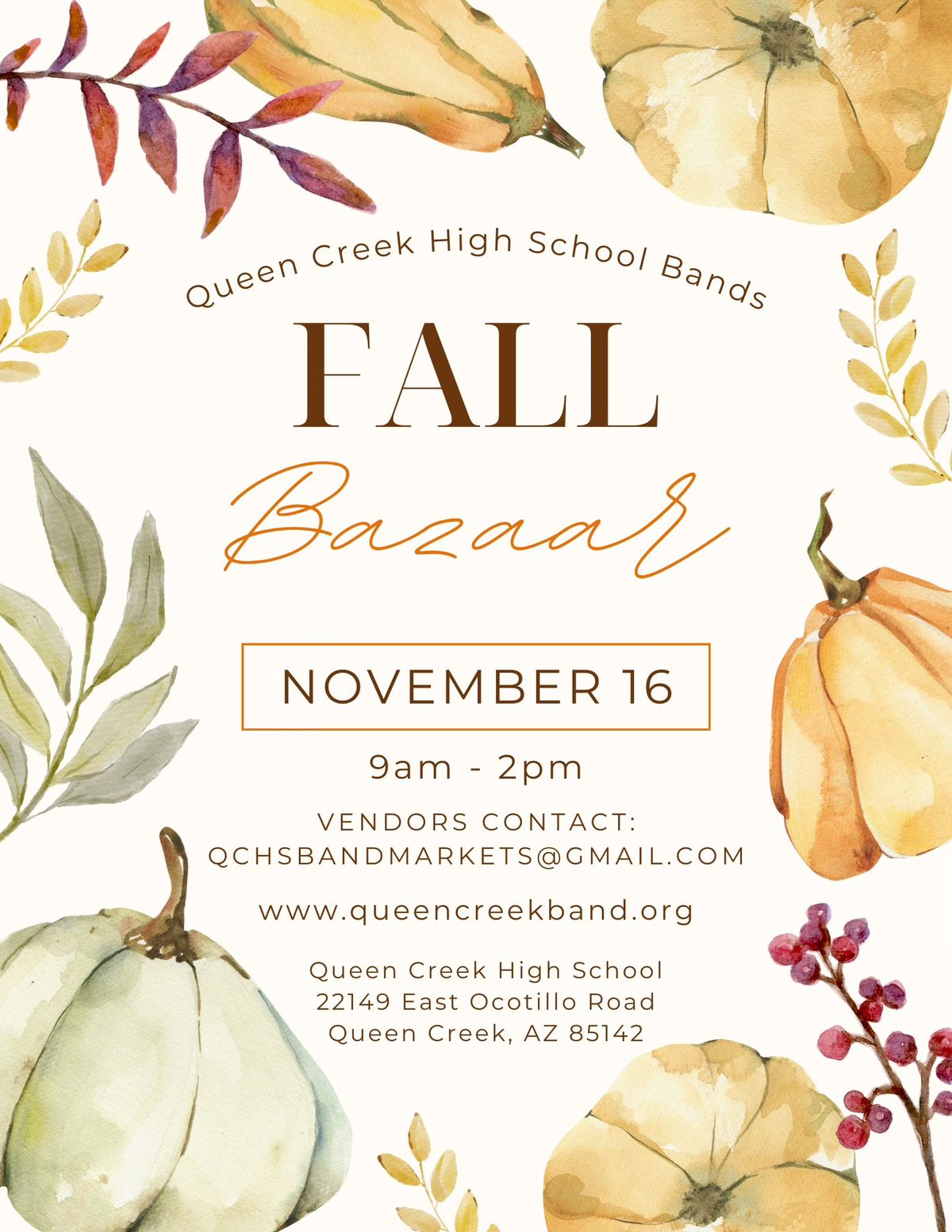 QCHS Bands Fall Bazaar