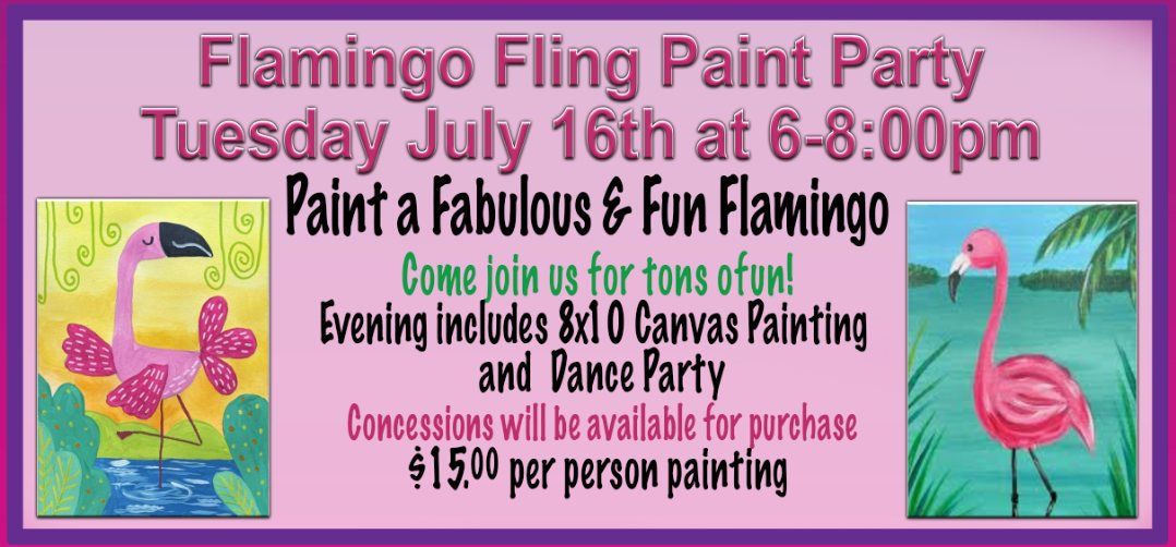 Flamingo Fling Family Fun Night Party For Neurodiversified Adults & their Families