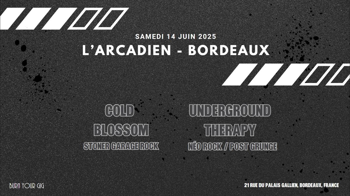 Cold Blossom & Underground Therapy [L'arcadien - Bordeaux]