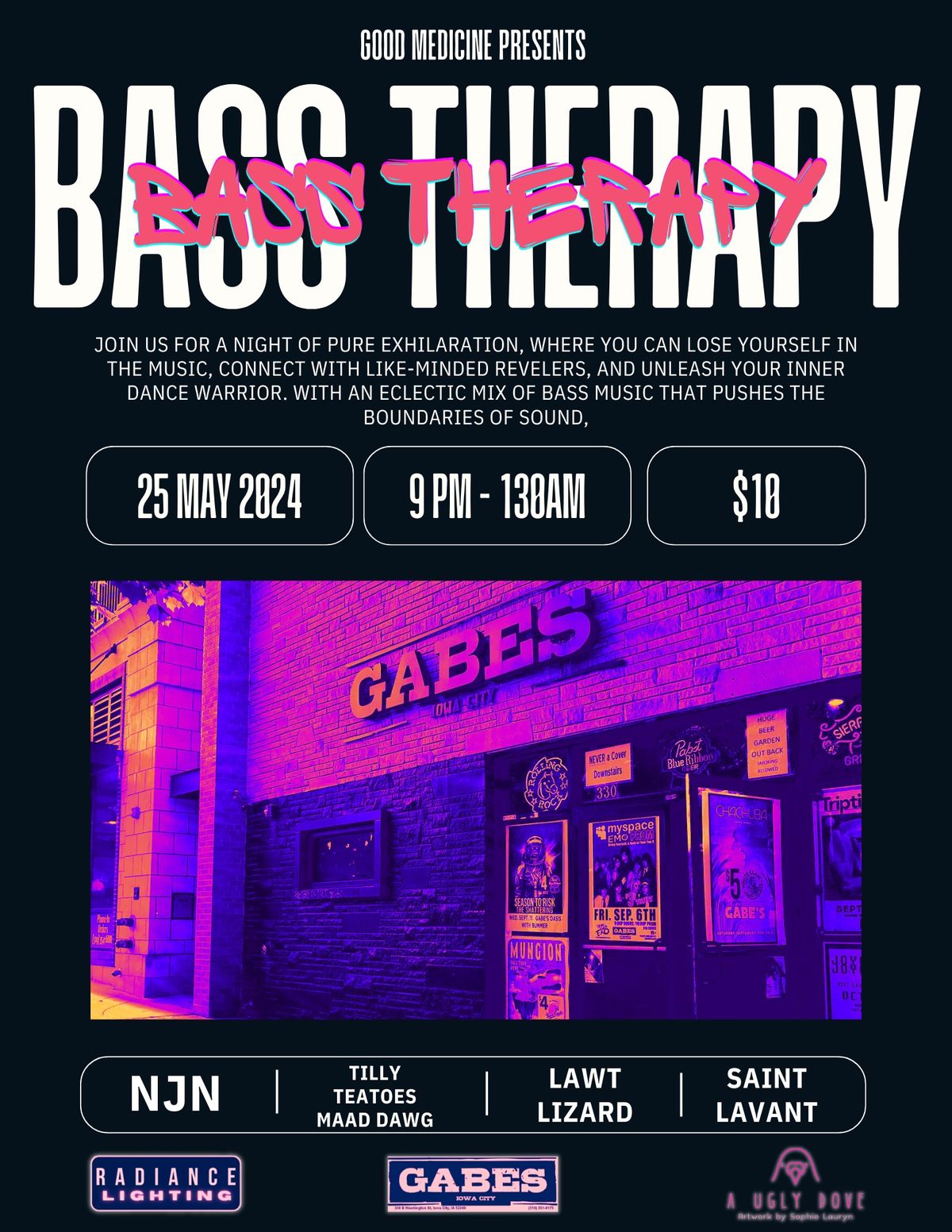 Bass Therapy featuring: NJN, TILLY, LAWT LIZARD, & MORE!