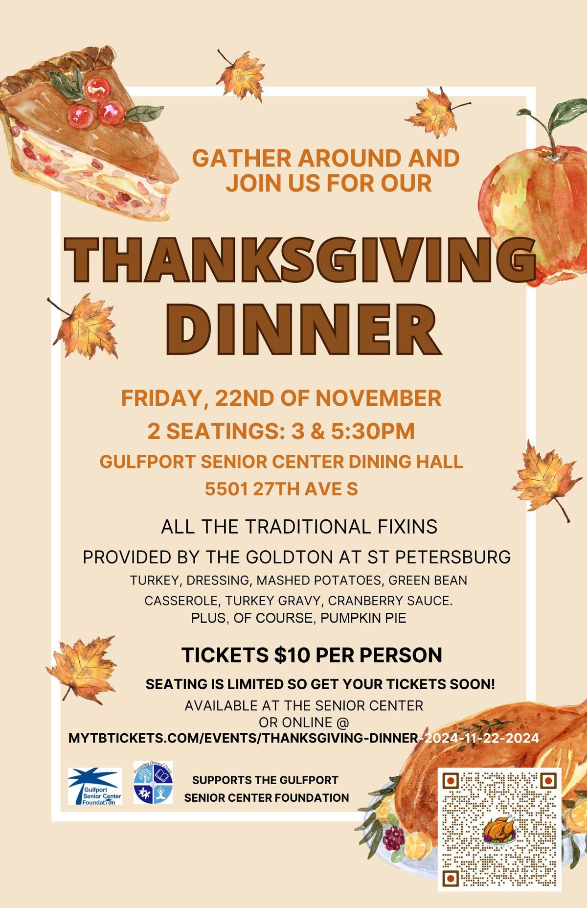 Thanksgiving Dinner at the Senior Center