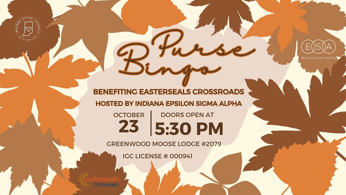 Indiana ESA Presents Purse Bingo Benefiting Easterseals Crossroads