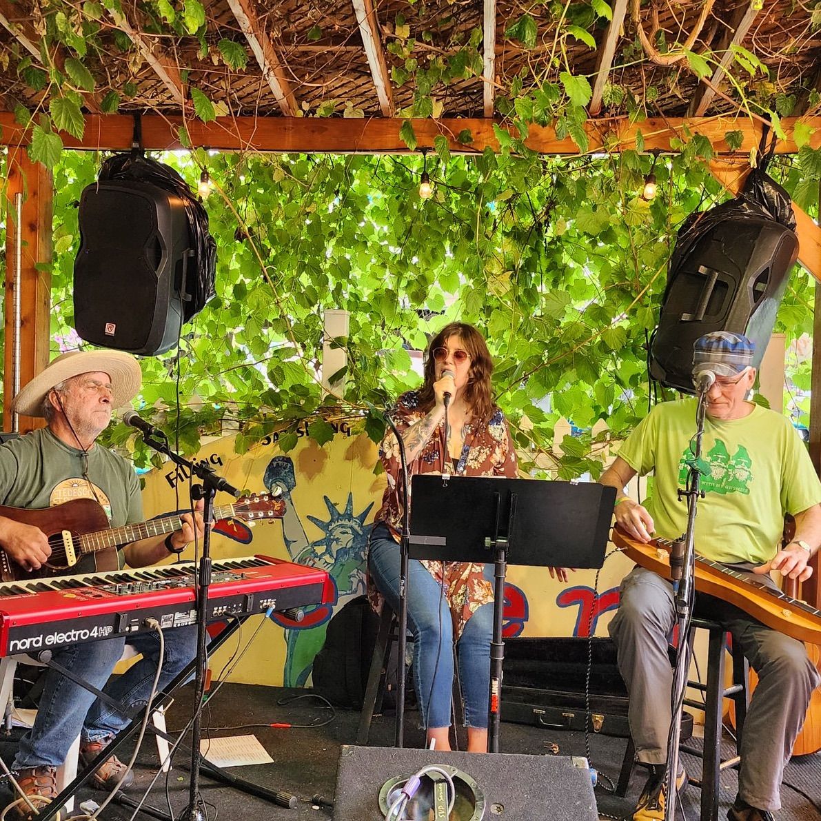 Dean, Mick & Carla play at the Trailhead