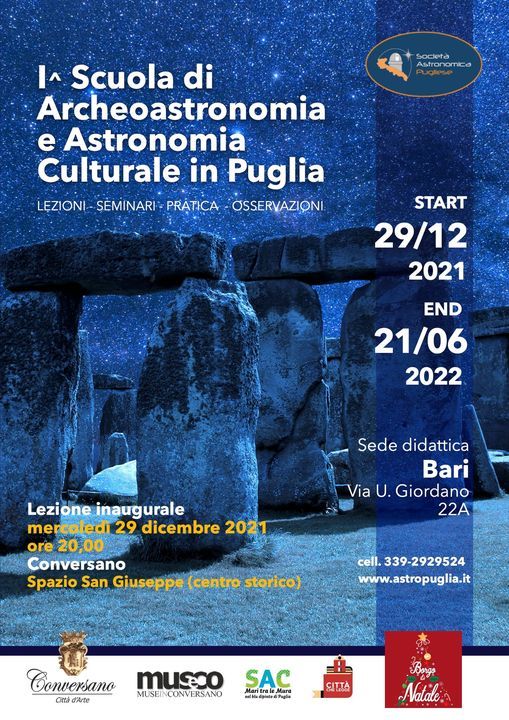 I Scuola di Archeoastronomia e Astronomia culturale in Puglia