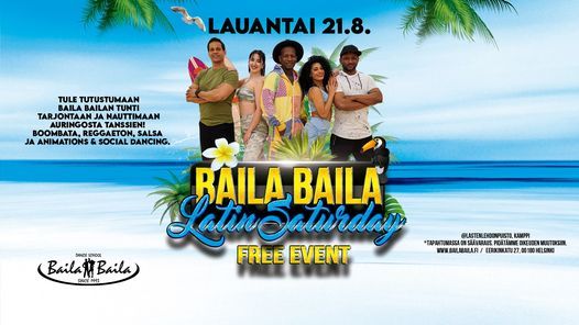 Baila Baila Latin Saturday \u2013 ilmainen tapahtuma