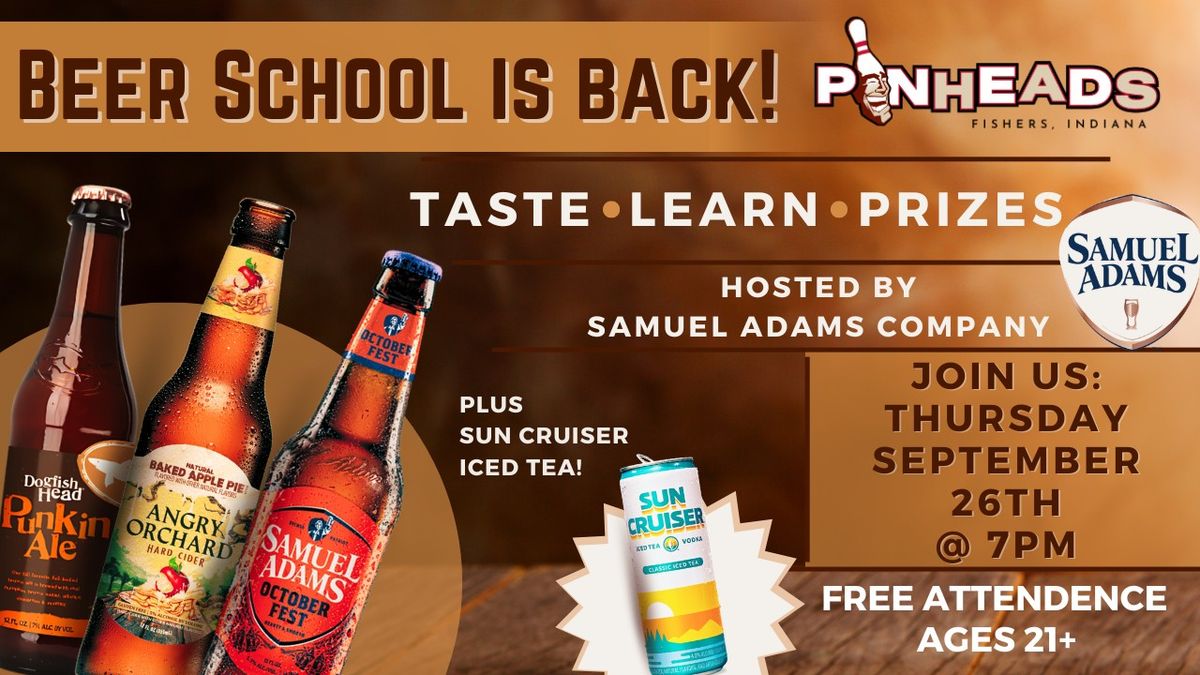 Beer School at Pinheads, Fishers