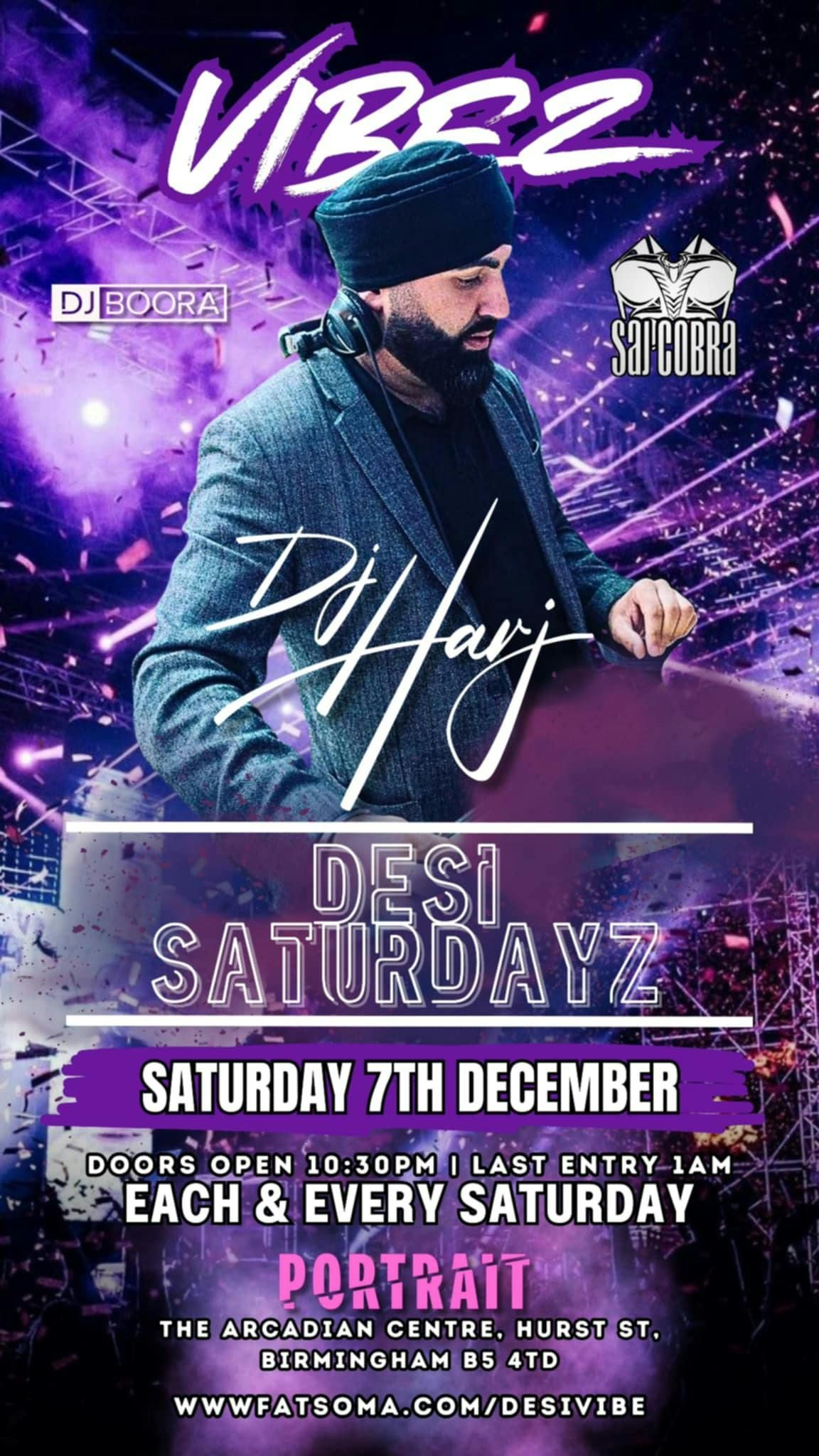 DESI VIBEZ - DJ HARJ &amp; SAJ COBRA LIVE