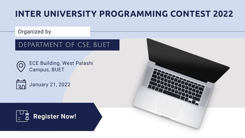 BUET Inter University Programming Contest 2022, ECE Building, BUET ...