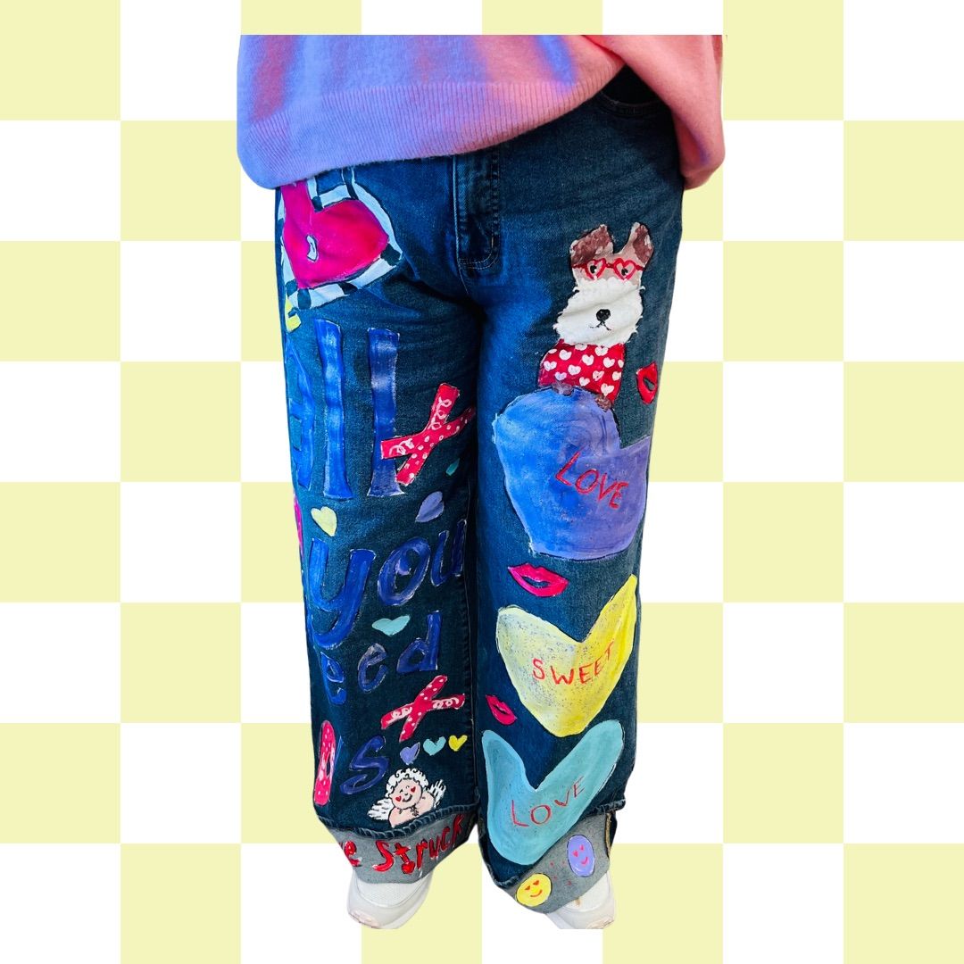 Valentine Painted Jeans Class $45 2-8-25 10:00-12:00