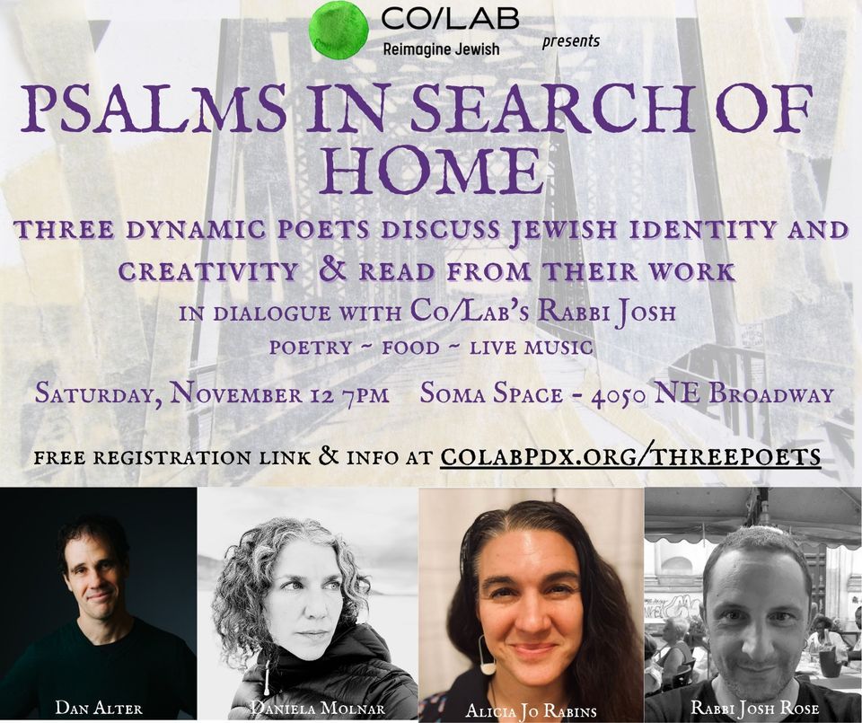 Psalms in Search of Home: An Evening of Poetry and Music with Three Jewish Poets