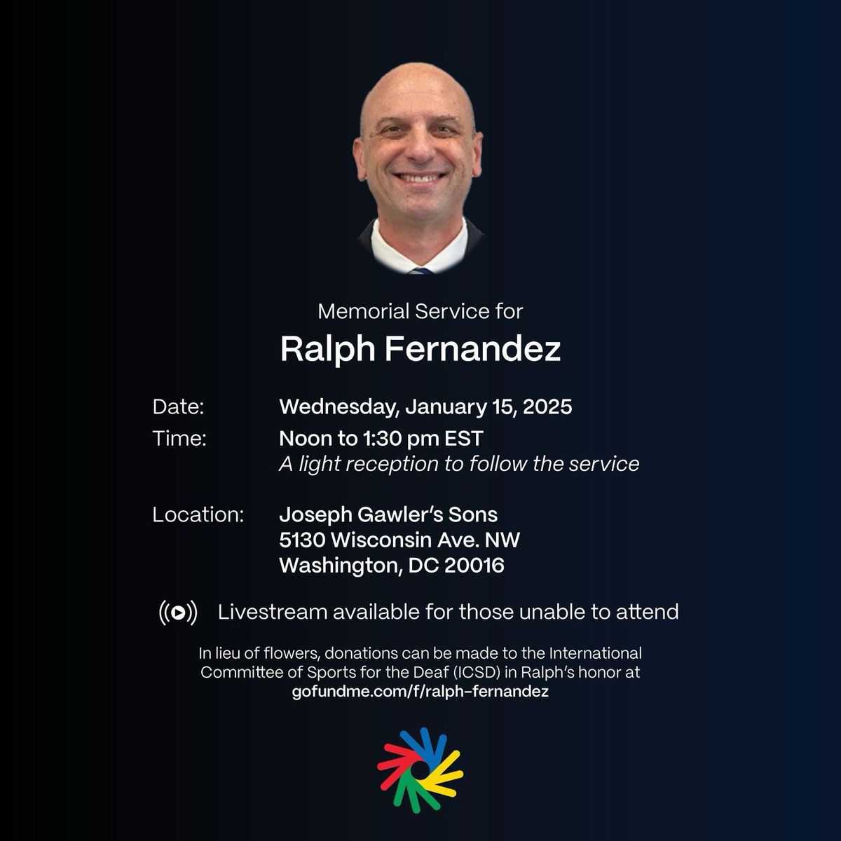 Memorial Service for Ralph Fernandez