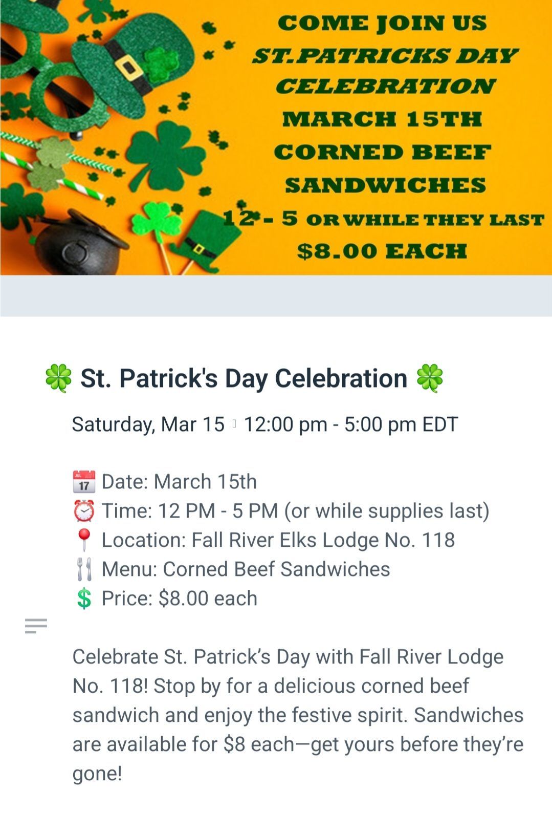 St Patrick's Day Celebration 