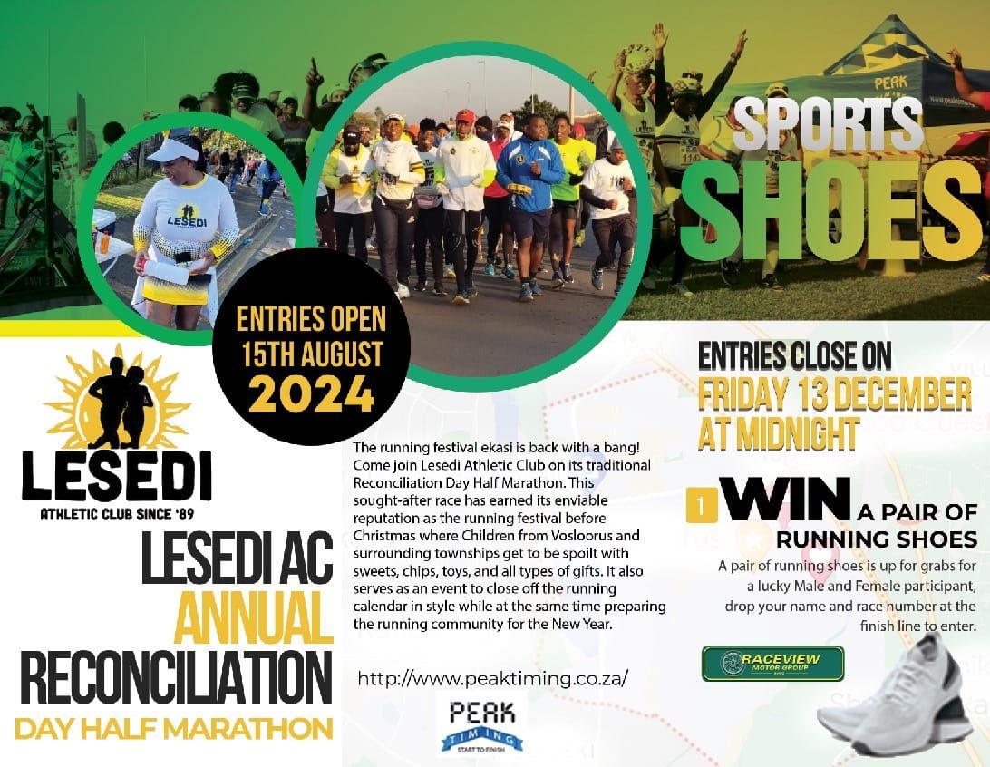 Lesedi AC Annual Reconciliation Day Half Marathon