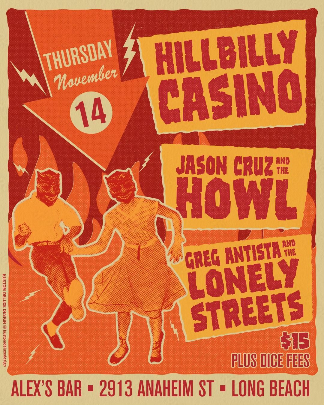 Hillbilly Casino + Jason Cruz and the Howl + Greg Antista and the Lonely Streets