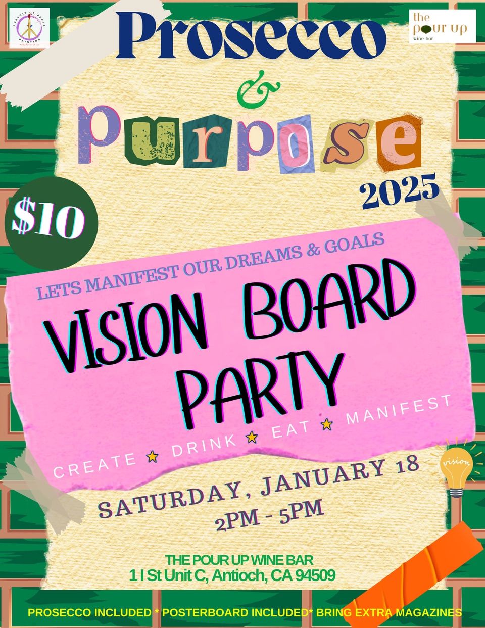 Prosecco & Purpose Vision Board Party