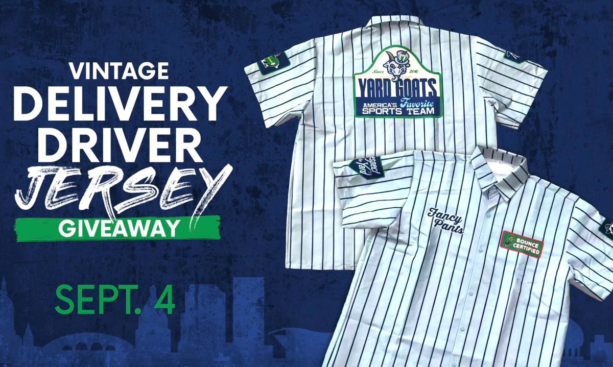 Yard Goats Vintage Delivery Driver Jersey Giveaway