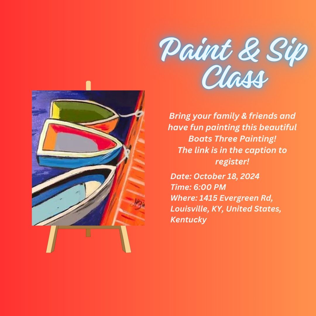 Paint & Sip Class - Boats Three