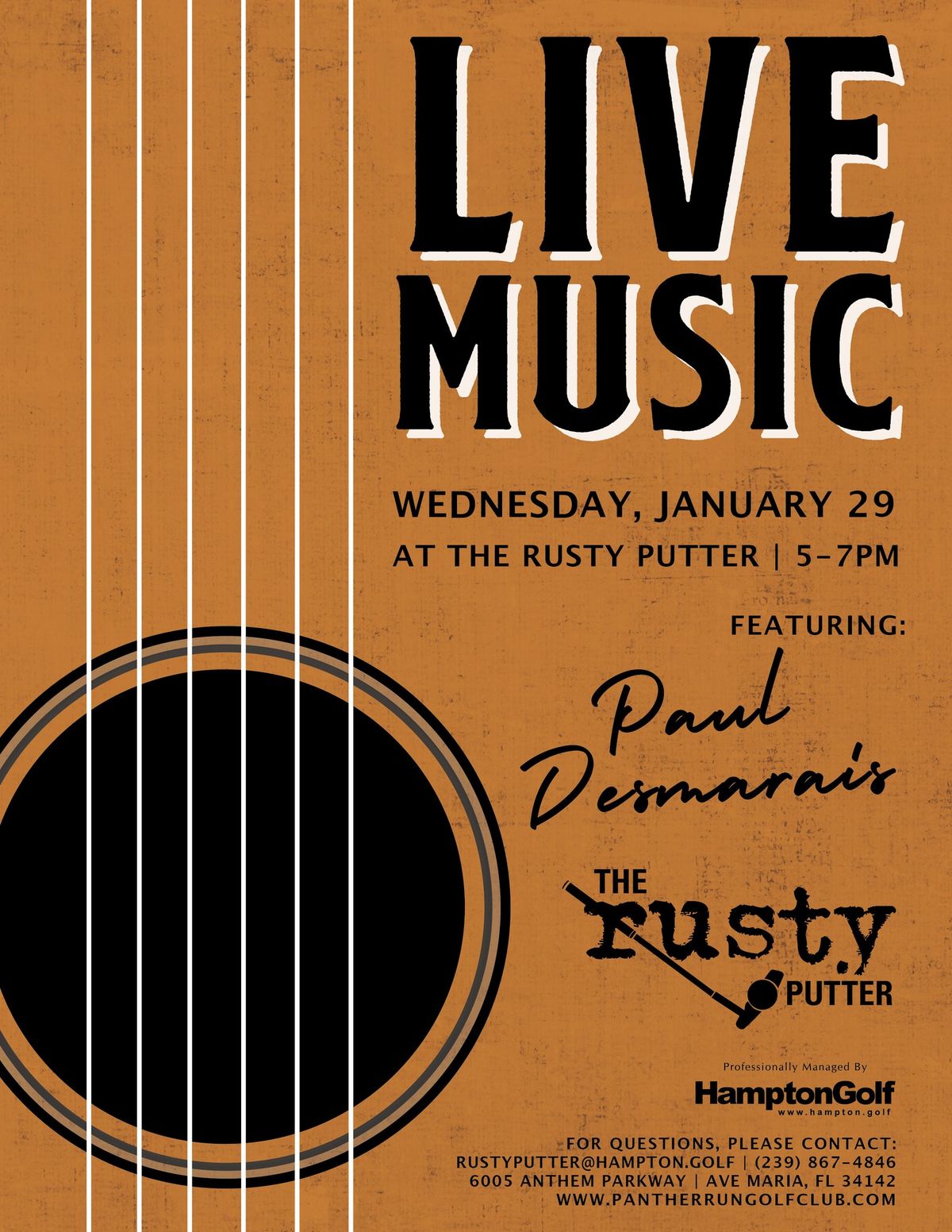 Live Music featuring Paul Desmarias