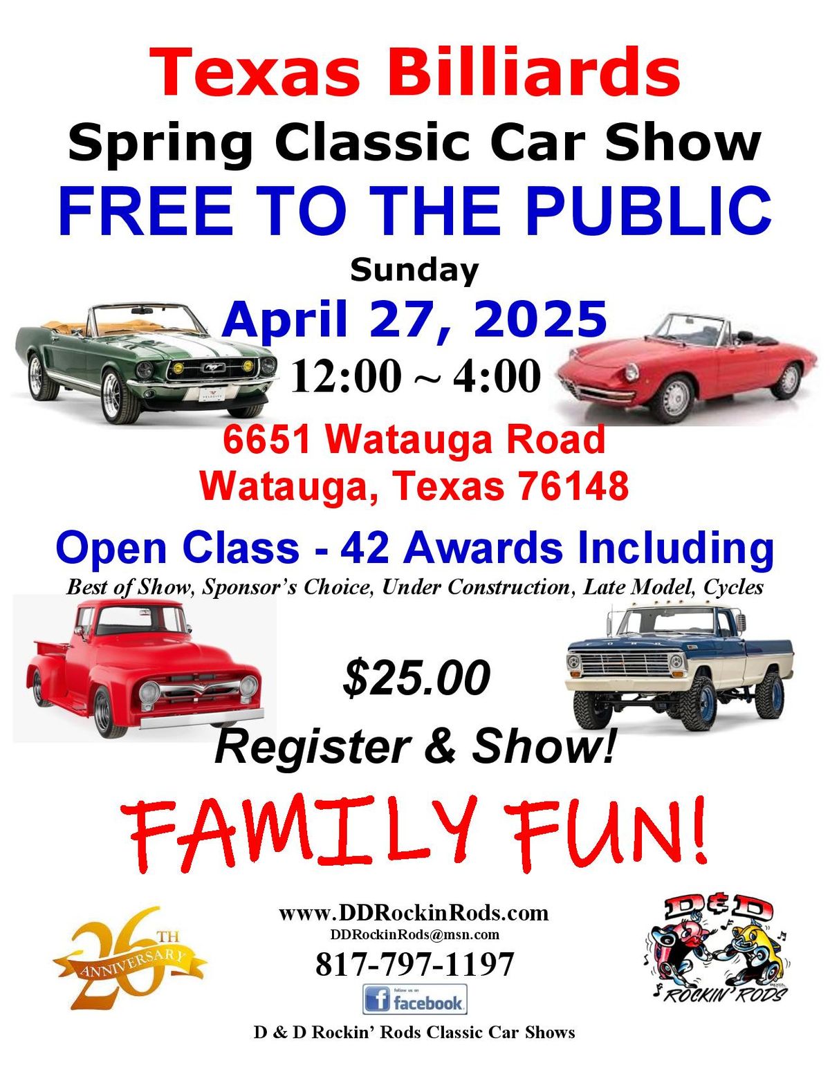 Texas Billiards Classic Car Show