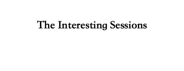 The Interesting Sessions 1st Oct 2024