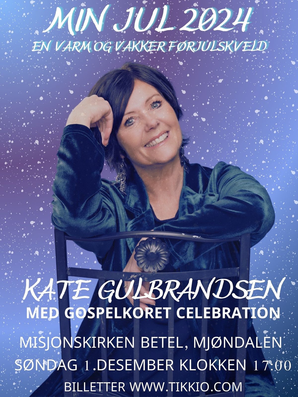 Kate Gulbrandsen med gospelkoret Celebration, Min jul 2024 Misjonskirken Betel i Mj\u00f8ndalen