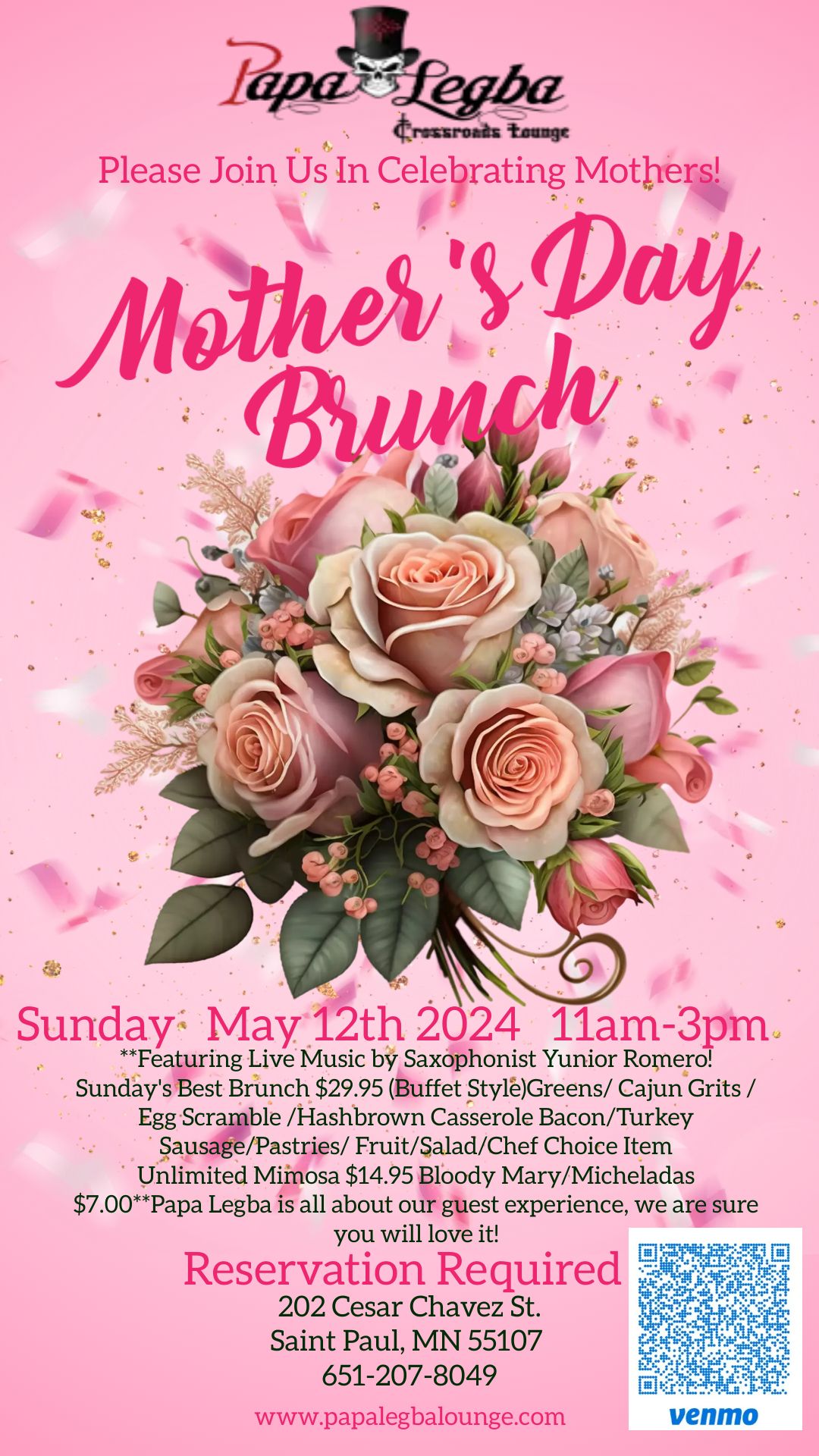 Mother's Day Brunch at Papa Legba's!