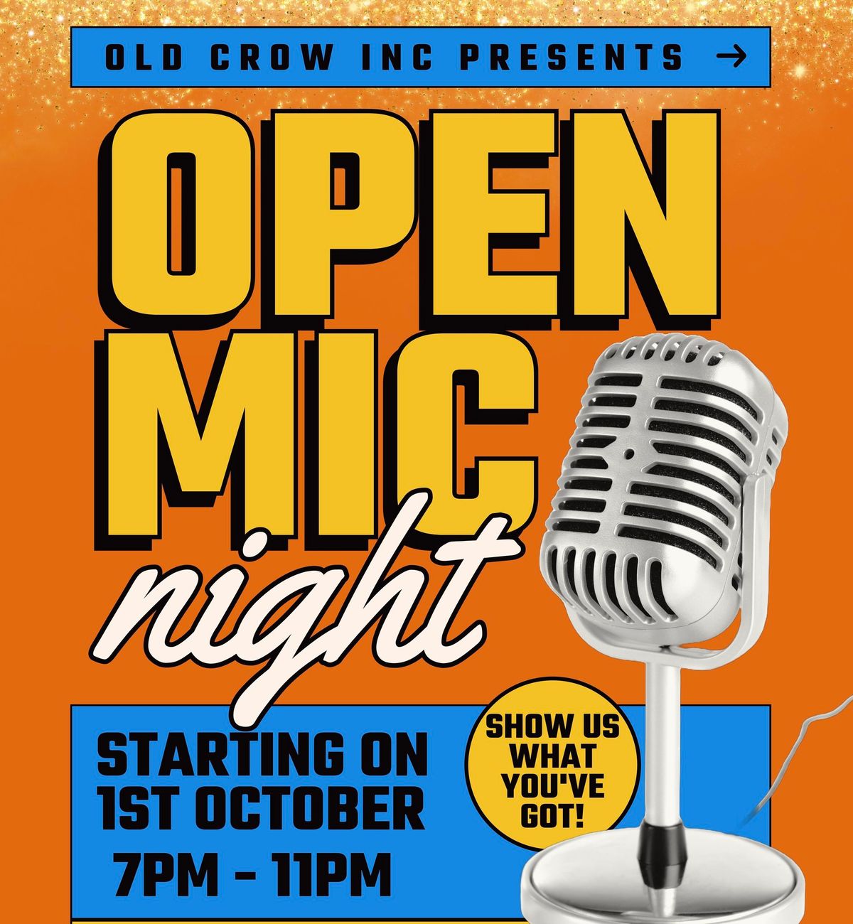 Old Crow\u2019s First Open Mic Night!! \ud83c\udfa4\ud83c\udfb6