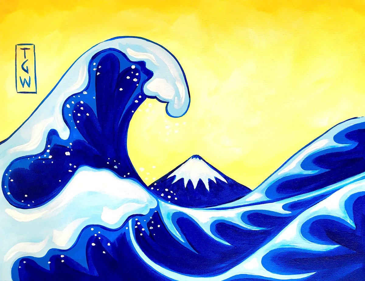 Paint and Wine Night in Mount Maunganui - The Great Wave