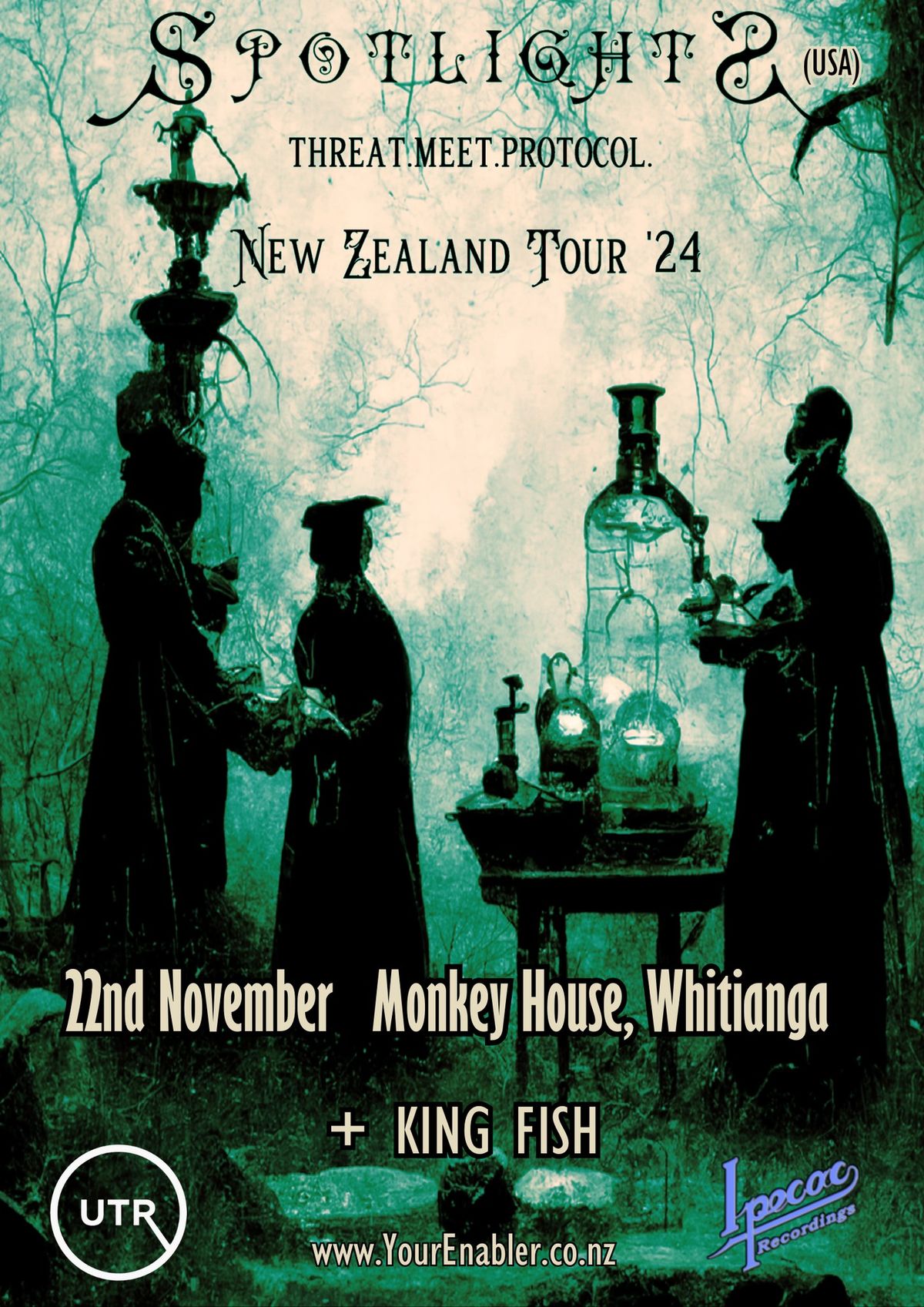 Spotlights (Ipecac Records) NZ Tour - Monkey House, Whitianga